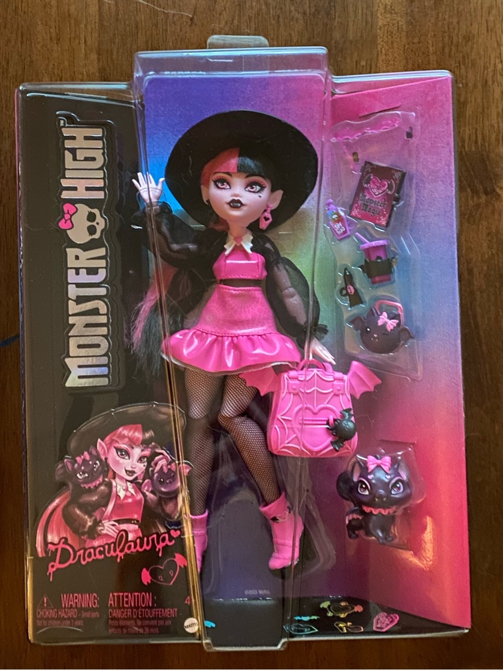 Monster High Draculaura Doll in Hot Pink & Black Ensemble